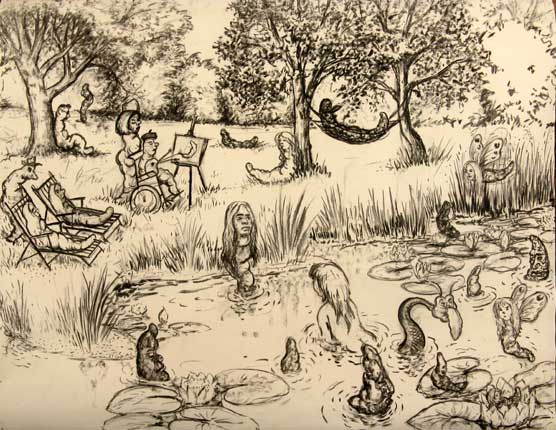 Am Teich, 2001, 80 x 100 cm