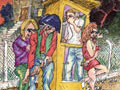 Phone booth, 2023, 30 x 21 cm